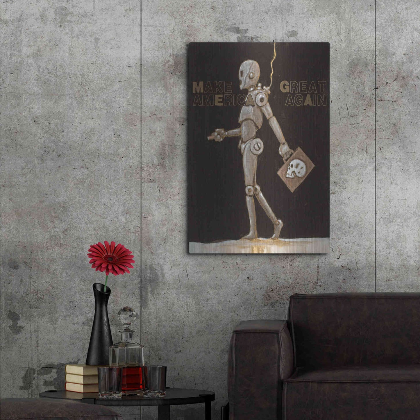 Luxe Metal Art 'Make America Great Again' by Craig Snodgrass, Metal Wall Art,24x36