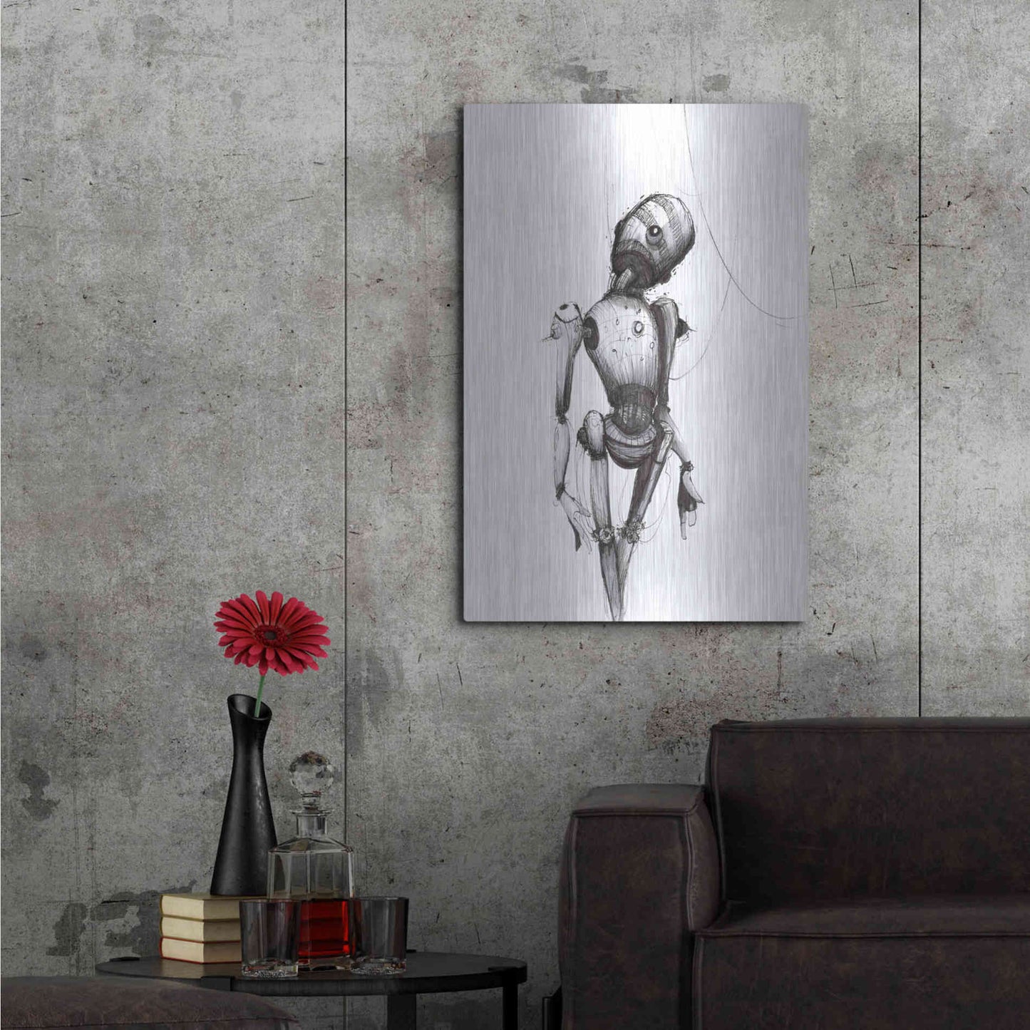 Luxe Metal Art 'Disconnect' by Craig Snodgrass, Metal Wall Art,24x36