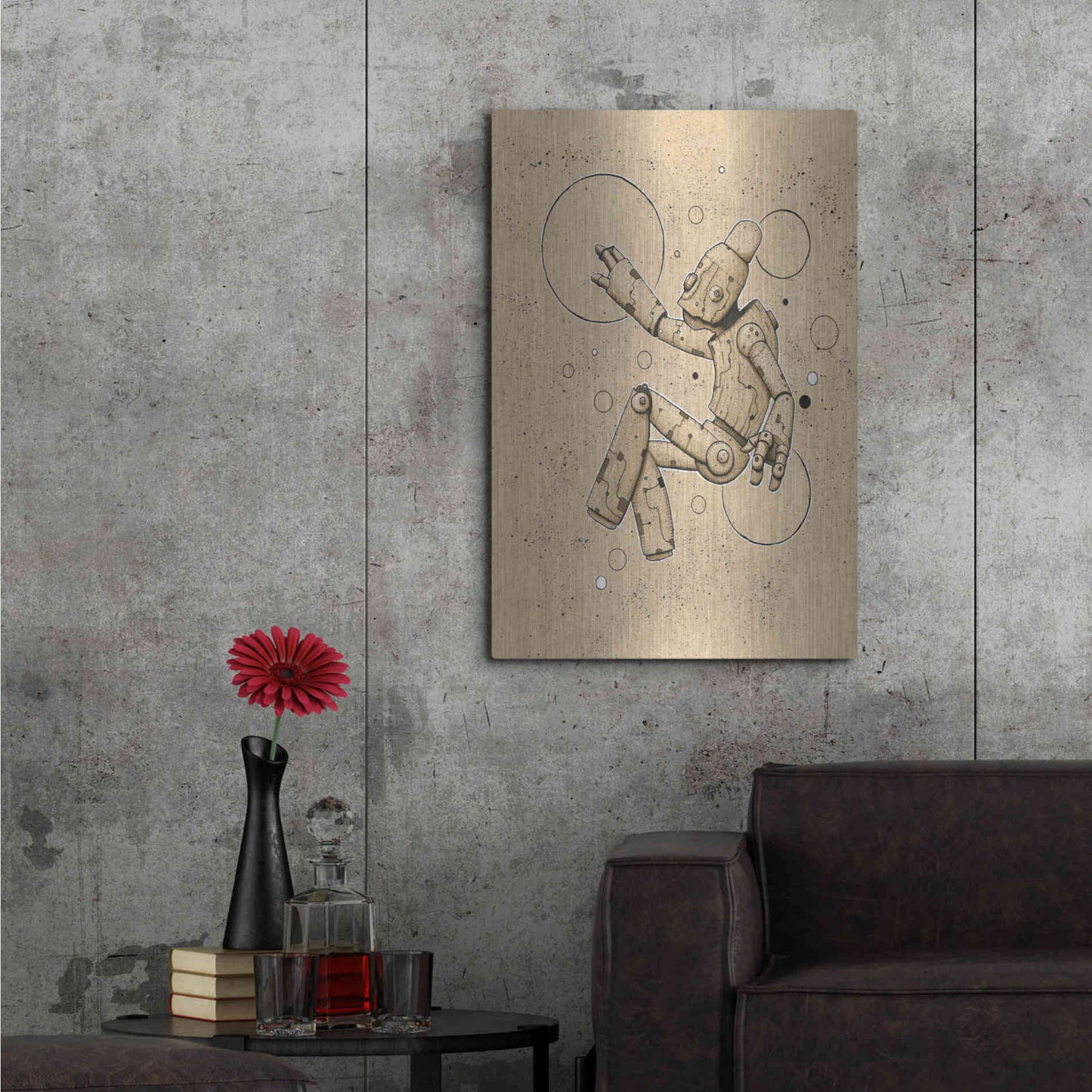 Luxe Metal Art 'Float Bot 1.0' by Craig Snodgrass, Metal Wall Art,24x36