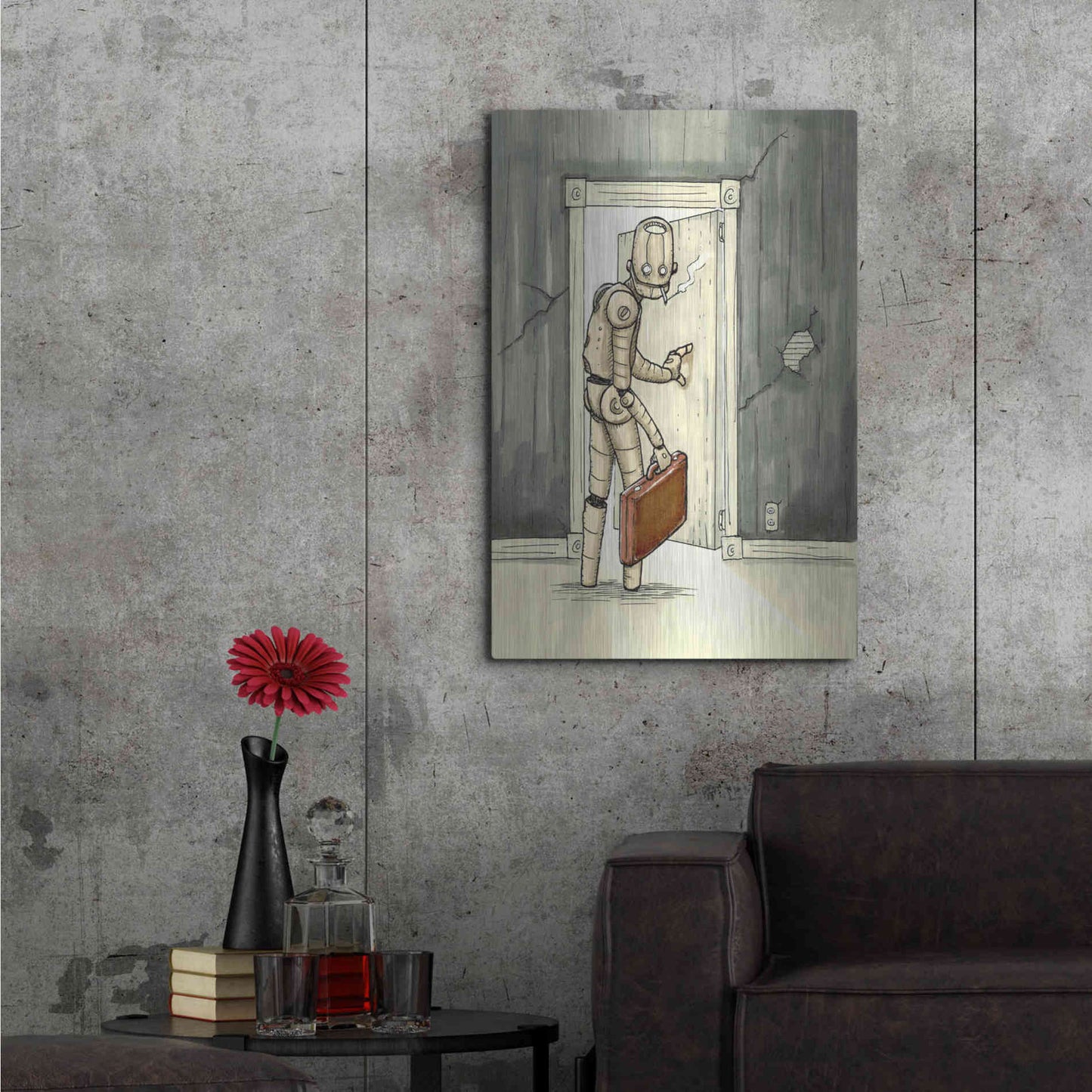 Luxe Metal Art 'I'll Be Back' by Craig Snodgrass, Metal Wall Art,24x36