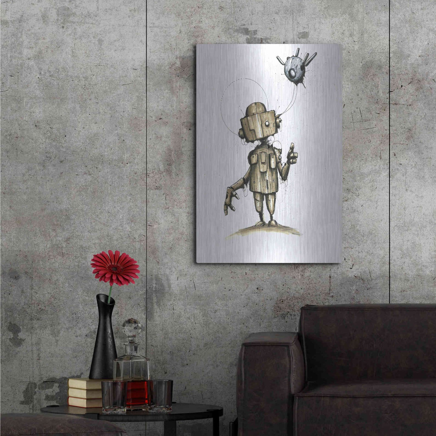Luxe Metal Art 'Ink Bot 1.0' by Craig Snodgrass, Metal Wall Art,24x36
