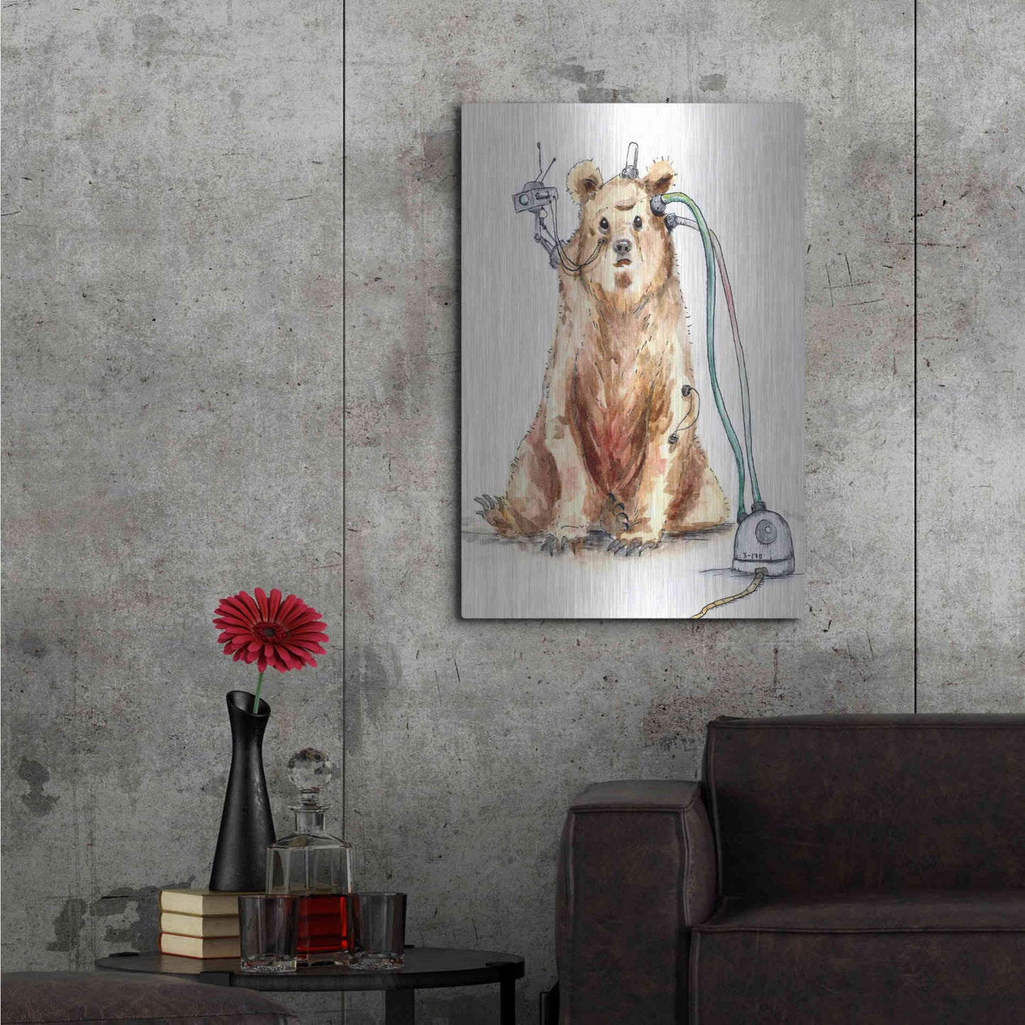 Luxe Metal Art 'Ruxpin' by Craig Snodgrass, Metal Wall Art,24x36