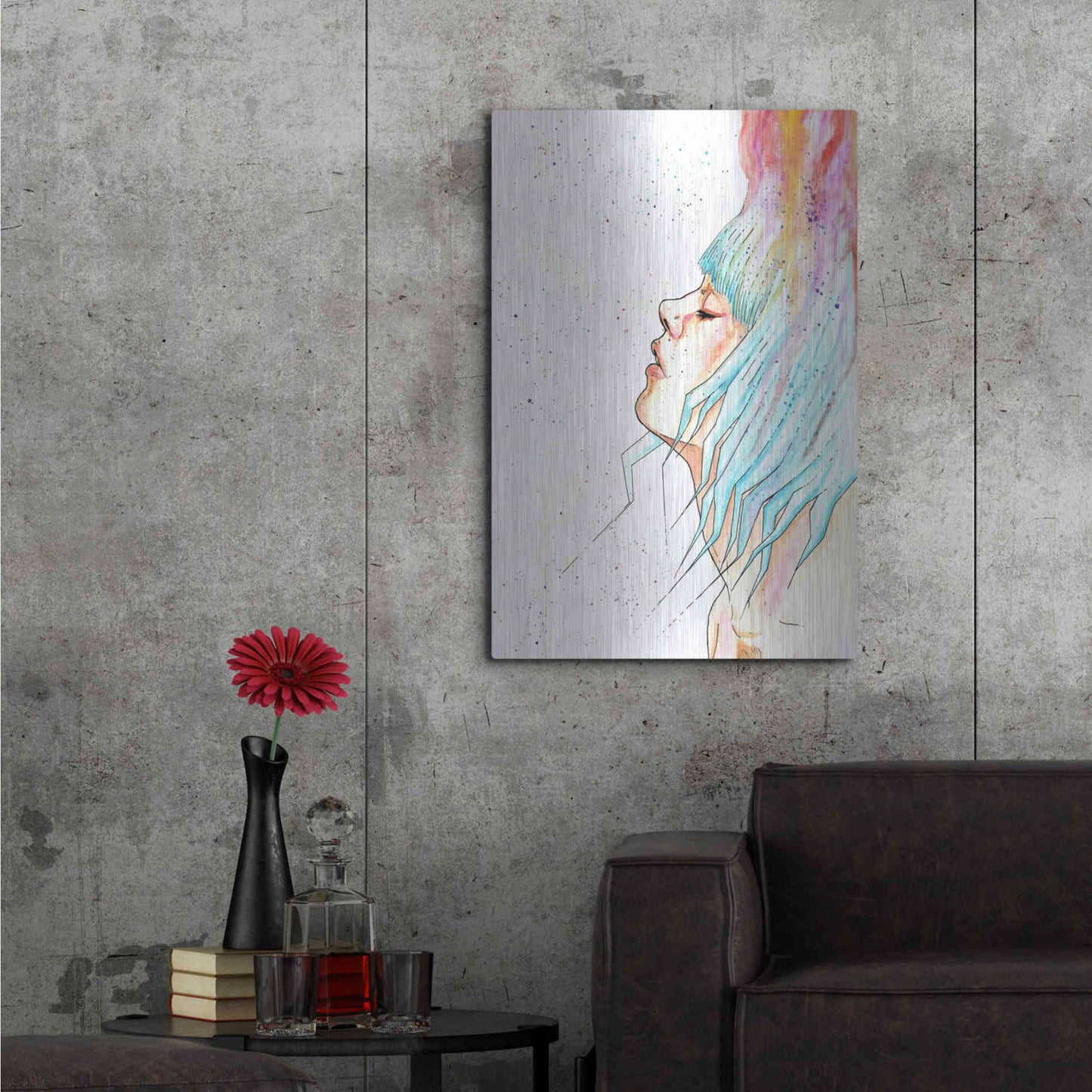 Luxe Metal Art 'Space Queen Rebirth' by Craig Snodgrass, Metal Wall Art,24x36