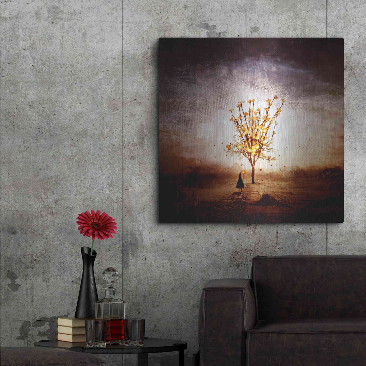 Luxe Metal Art 'Finding' by Mario Sanchez Nevado, Metal Wall Art,36x36