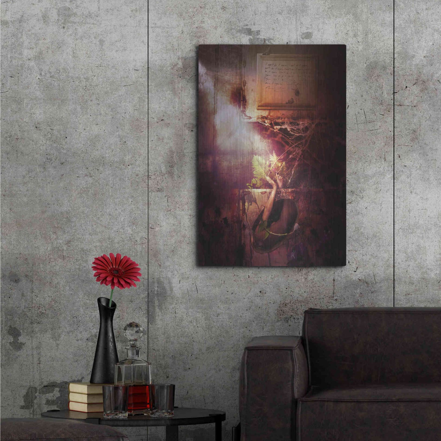 Luxe Metal Art 'Flowers' by Mario Sanchez Nevado, Metal Wall Art,24x36