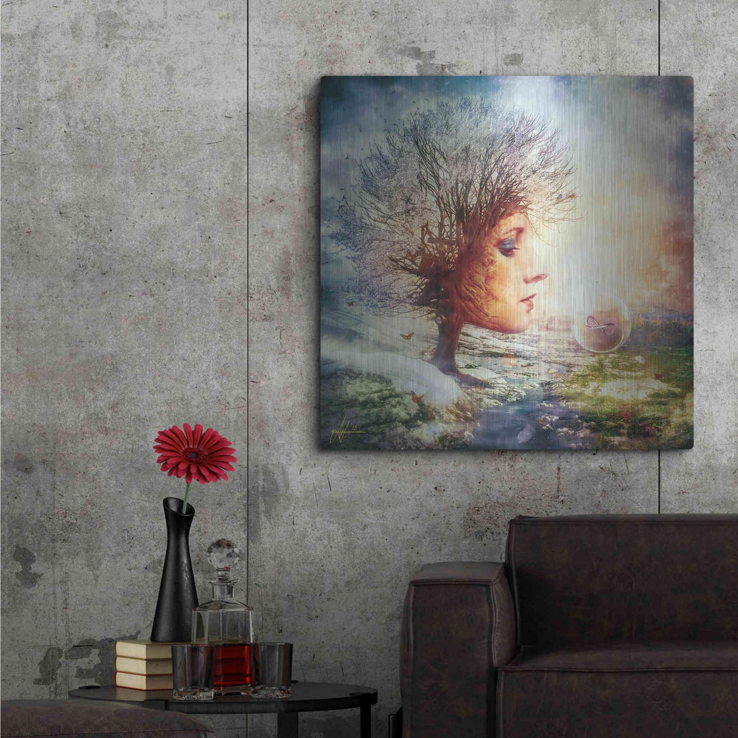 Luxe Metal Art 'Treasure' by Mario Sanchez Nevado, Metal Wall Art,36x36