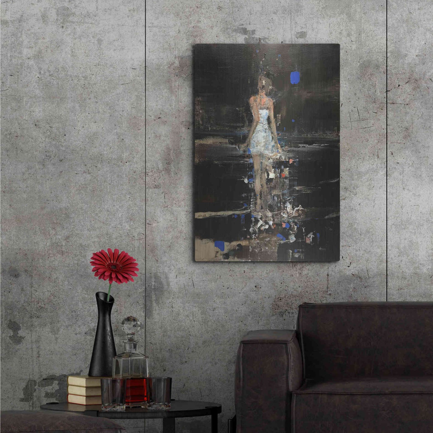 Luxe Metal Art 'Raining' by Oscar Alvarez Pardo, Metal Wall Art,24x36