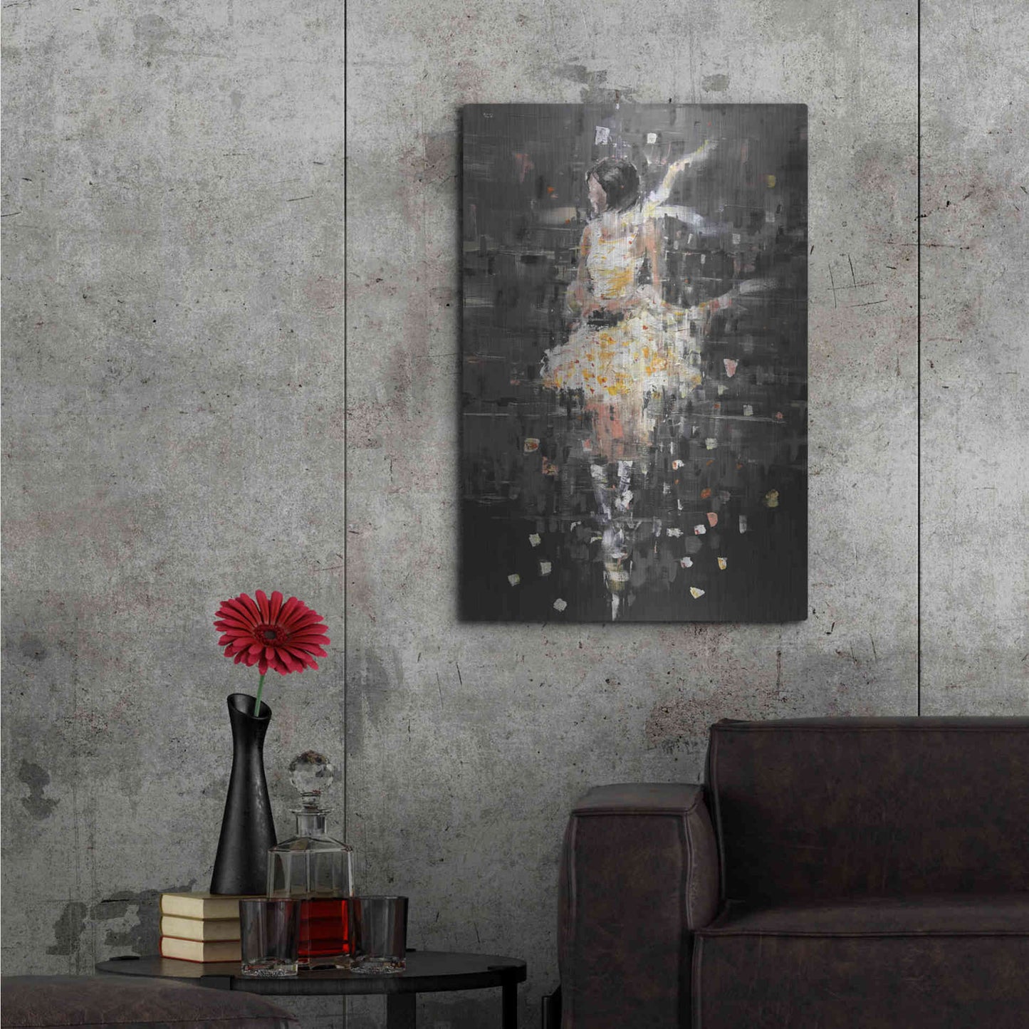 Luxe Metal Art 'She's Glowing' by Oscar Alvarez Pardo, Metal Wall Art,24x36