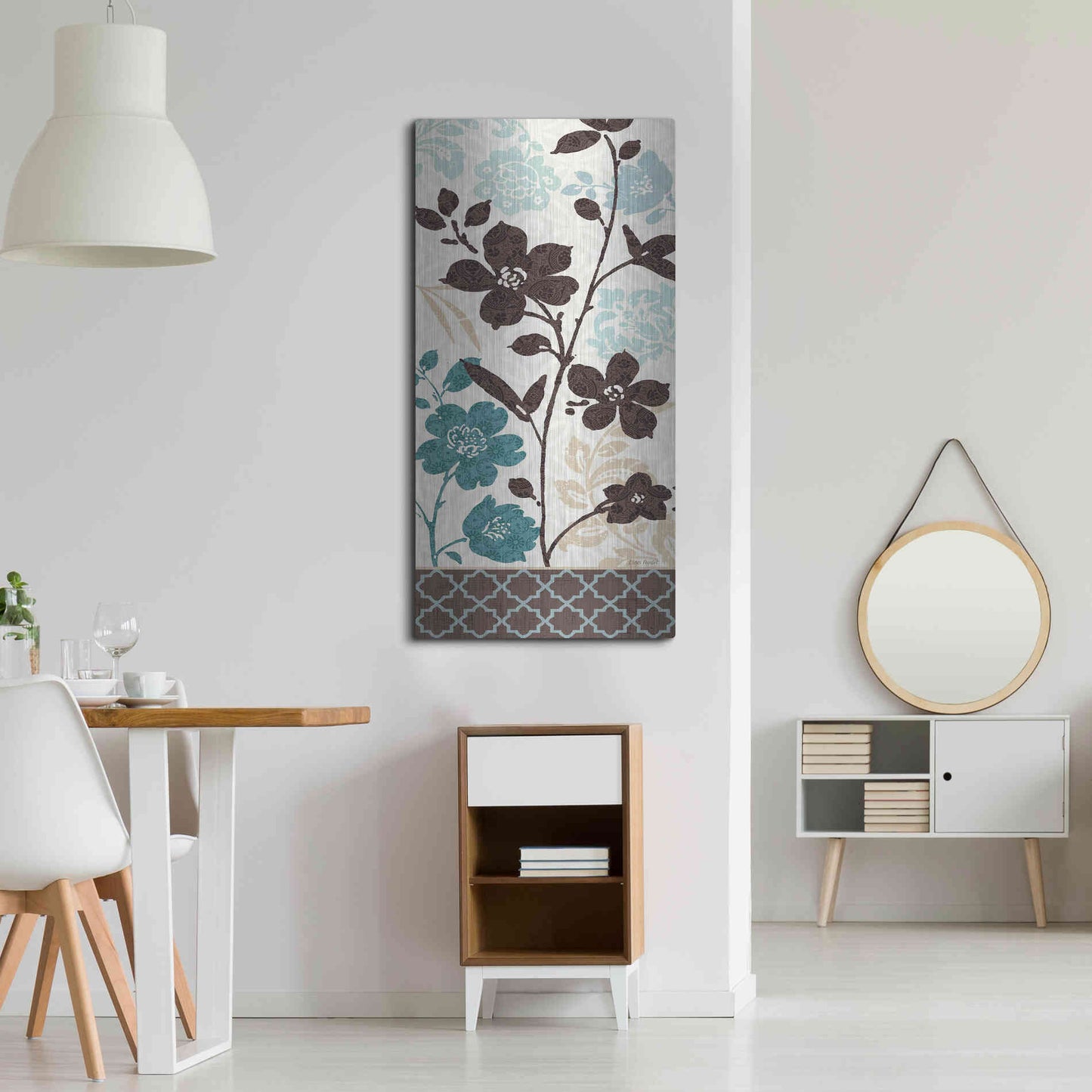 Luxe Metal Art 'Botanical Touch II' by Lisa Audit, Metal Wall Art,24x48