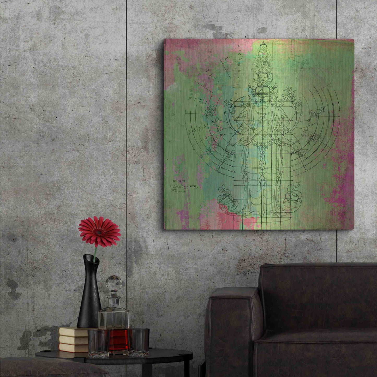 Luxe Metal Art 'Oneness' by Elena Ray, Metal Wall Art,36x36