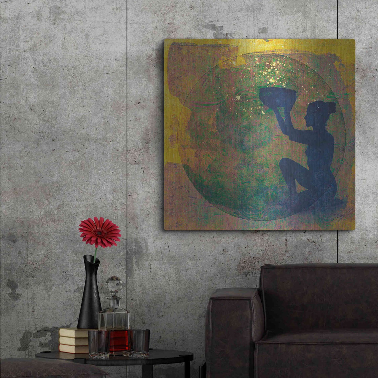 Luxe Metal Art 'Vessel of Cosmic Creativity' by Elena Ray, Metal Wall Art,36x36