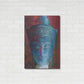 Luxe Metal Art 'Blue Buddha Head' by Elena Ray, Metal Wall Art,24x36
