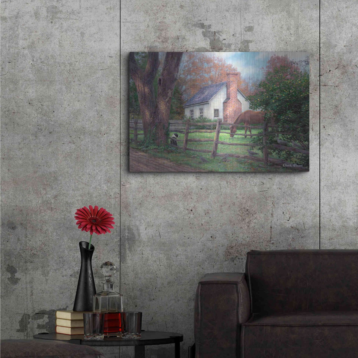 Luxe Metal Art 'Where Time Moves Slower' by Chuck Pinson, Metal Wall Art,36x24