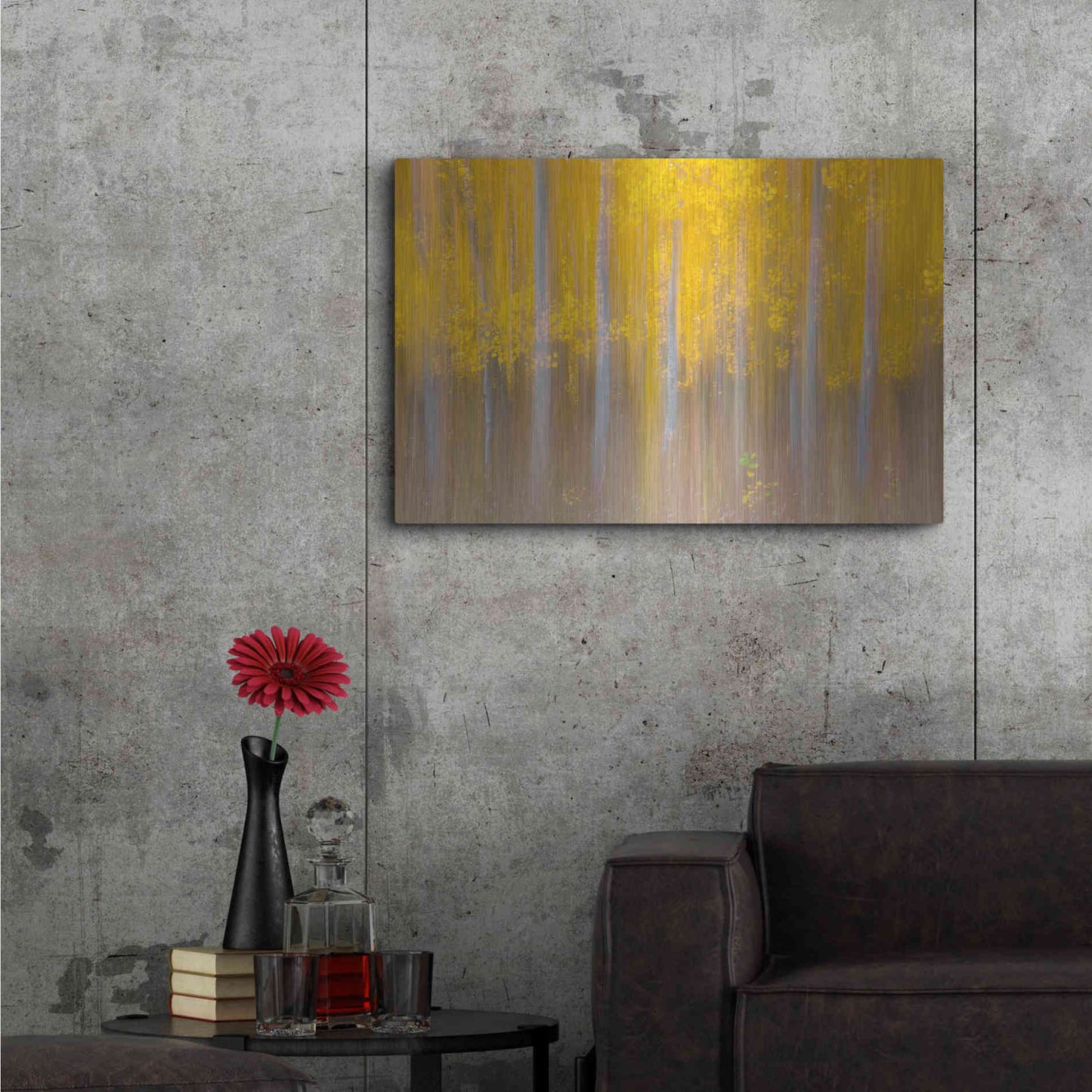 Luxe Metal Art 'Changing Seasons' by Darren White, Metal Wall Art,36x24