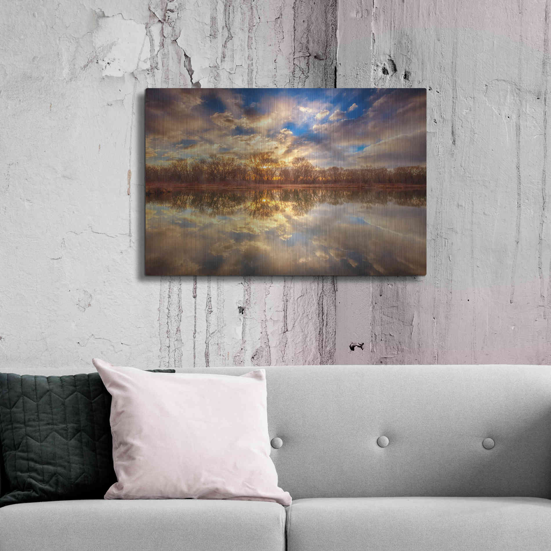 Luxe Metal Art 'Chatfield Sunrise' by Darren White, Metal Wall Art,36x24