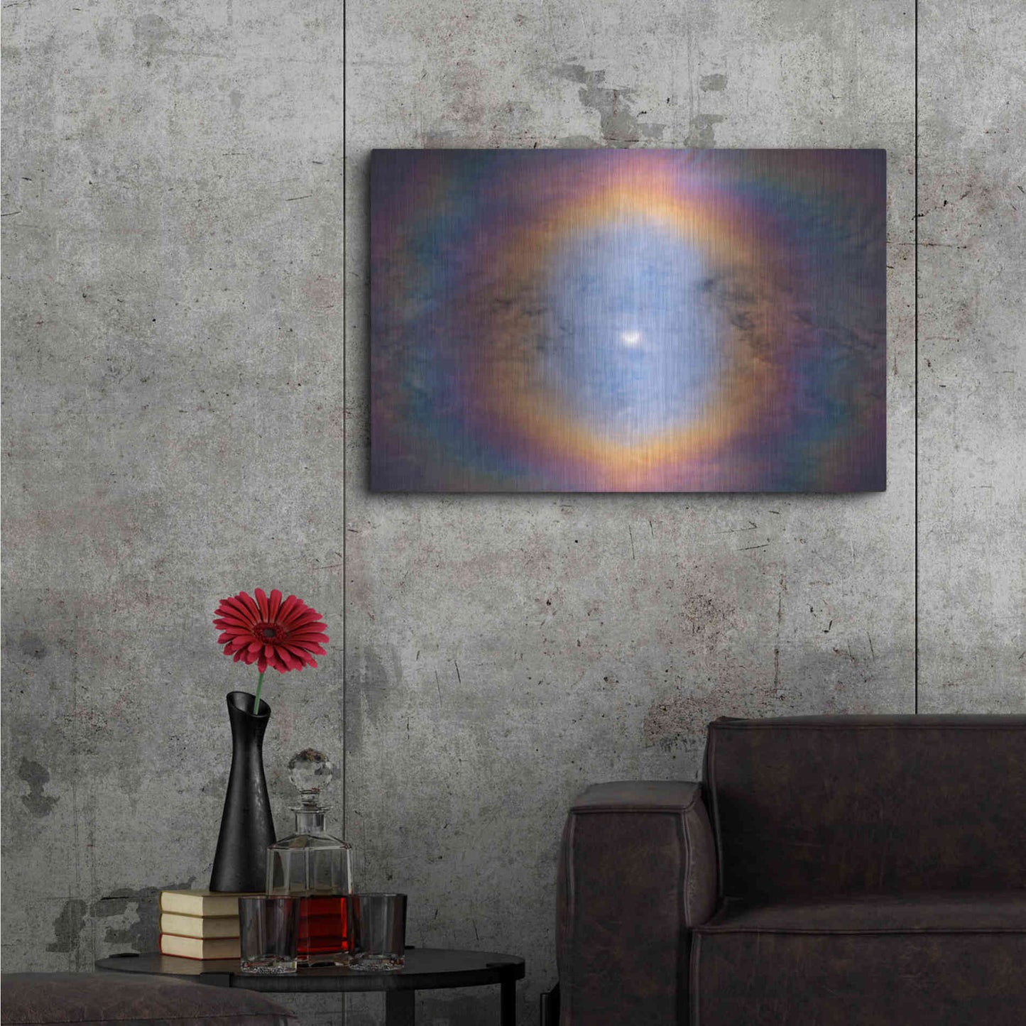 Luxe Metal Art 'Eye of the Eclipse' by Darren White, Metal Wall Art,36x24