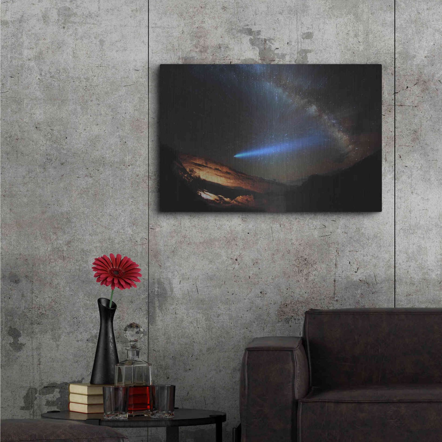 Luxe Metal Art 'Galactic Traveler' by Darren White, Metal Wall Art,36x24