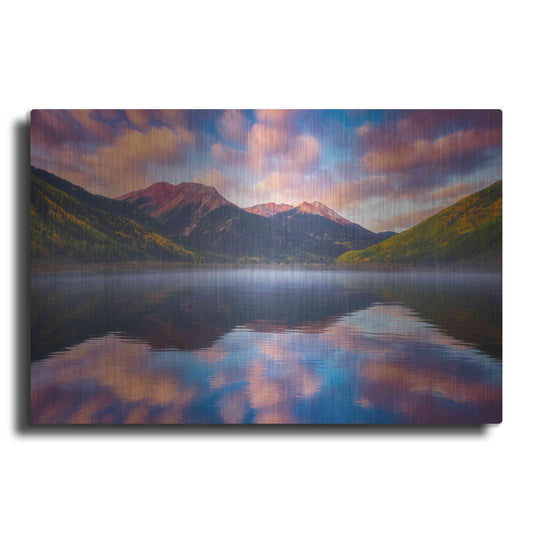 Luxe Metal Art 'Red Mountain Reflections' by Darren White, Metal Wall Art