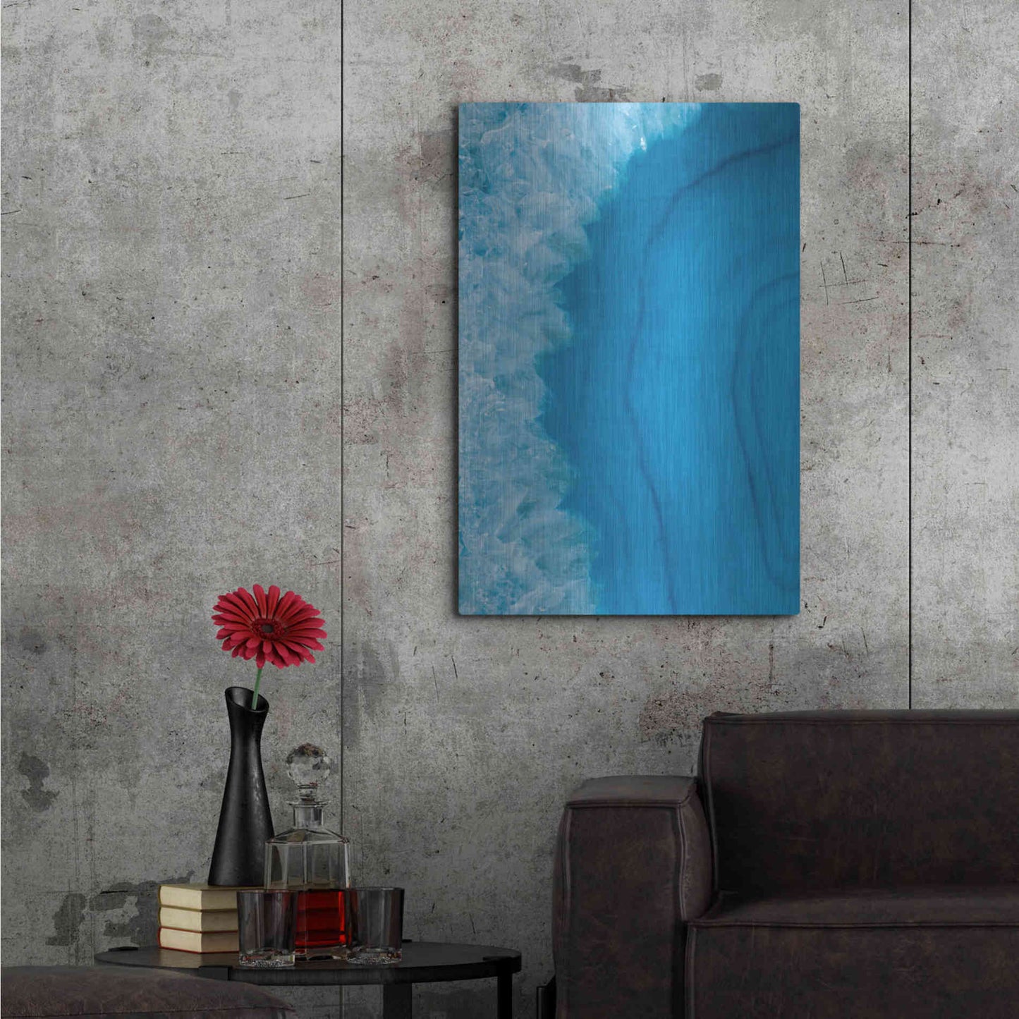 Luxe Metal Art 'Agate Geode' by Wild Apple Portfolio, Metal Wall Art,24x36