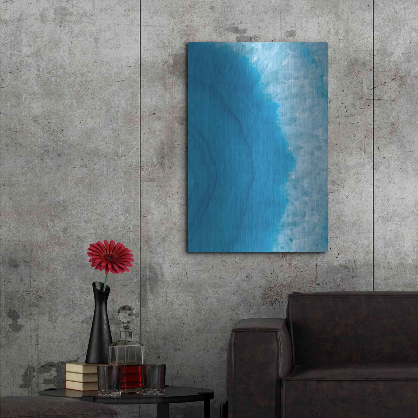 Luxe Metal Art 'Agate Geode II' by Wild Apple Portfolio, Metal Wall Art,24x36