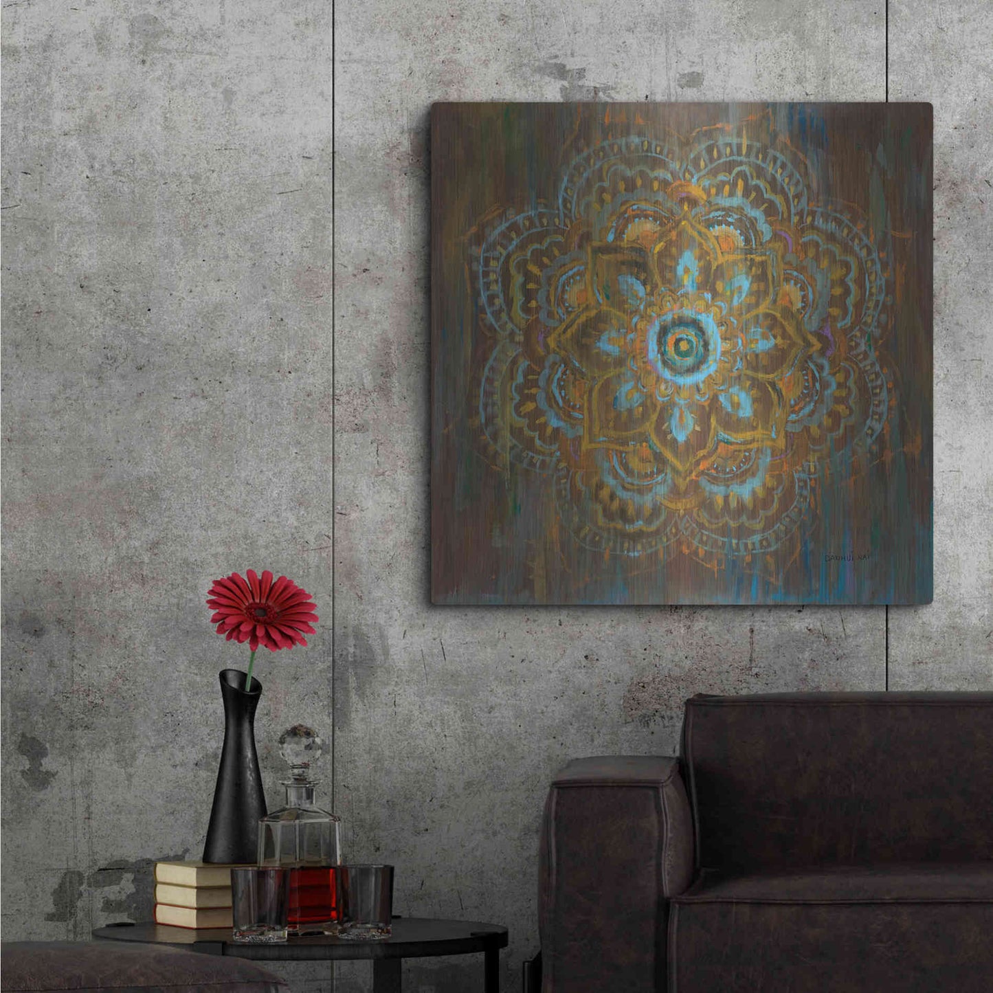 Luxe Metal Art 'Bombay Bohemian' by Danhui Nai, Metal Wall Art,36x36