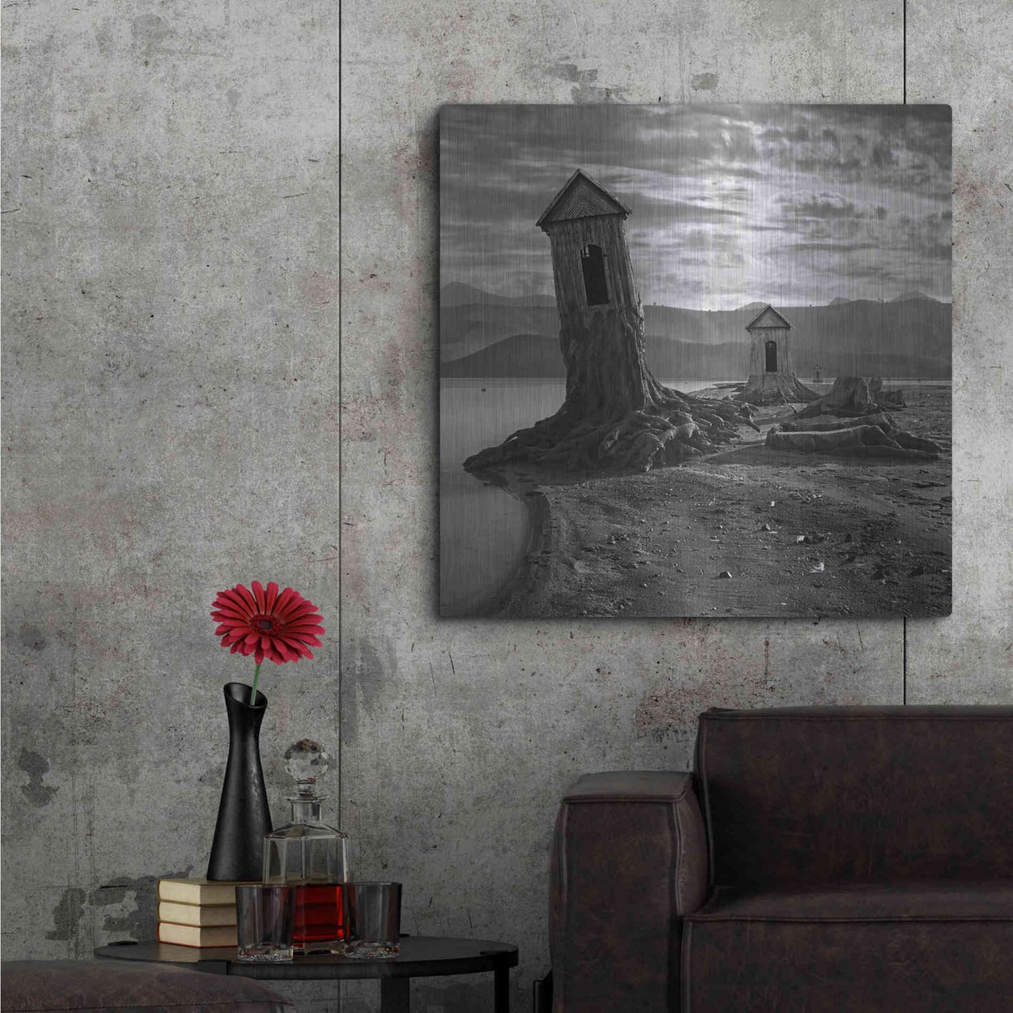 Luxe Metal Art 'Displaced' by Dariusz Klimczak, Metal Wall Art,36x36