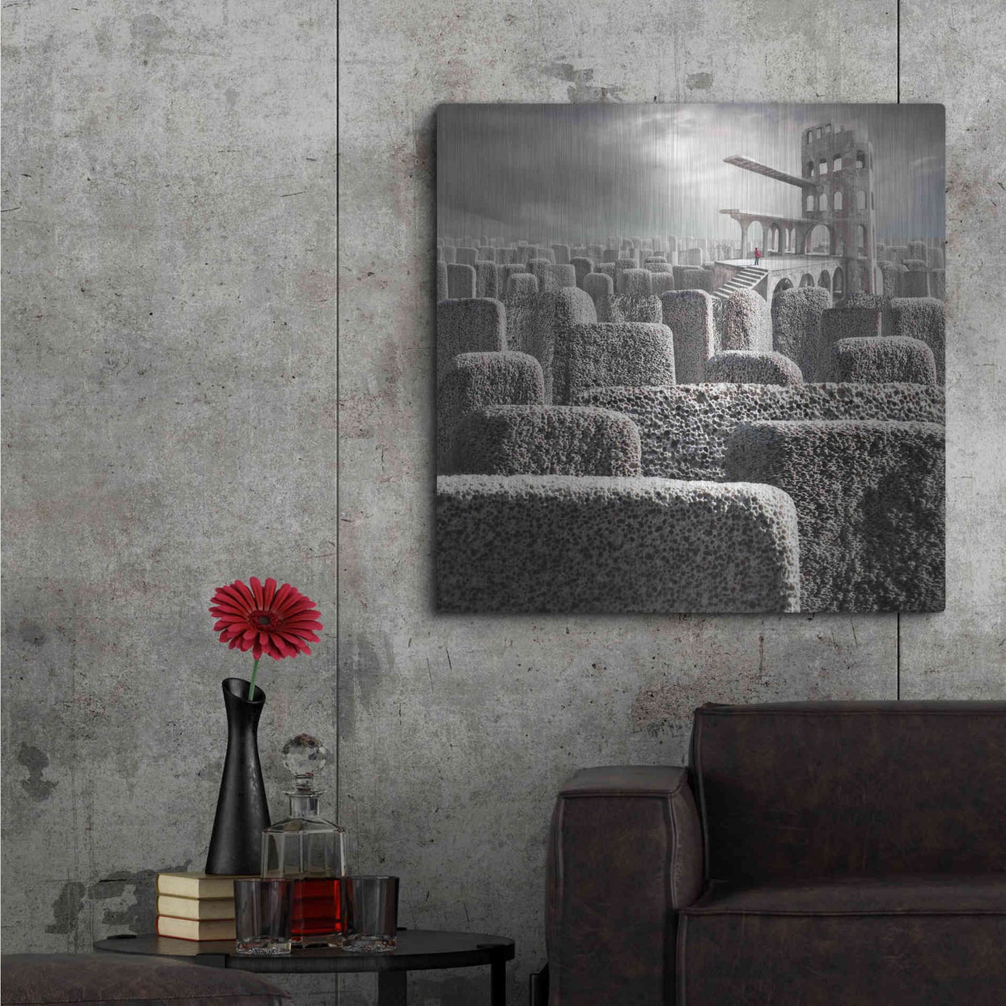 Luxe Metal Art 'Kandahar' by Dariusz Klimczak, Metal Wall Art,36x36