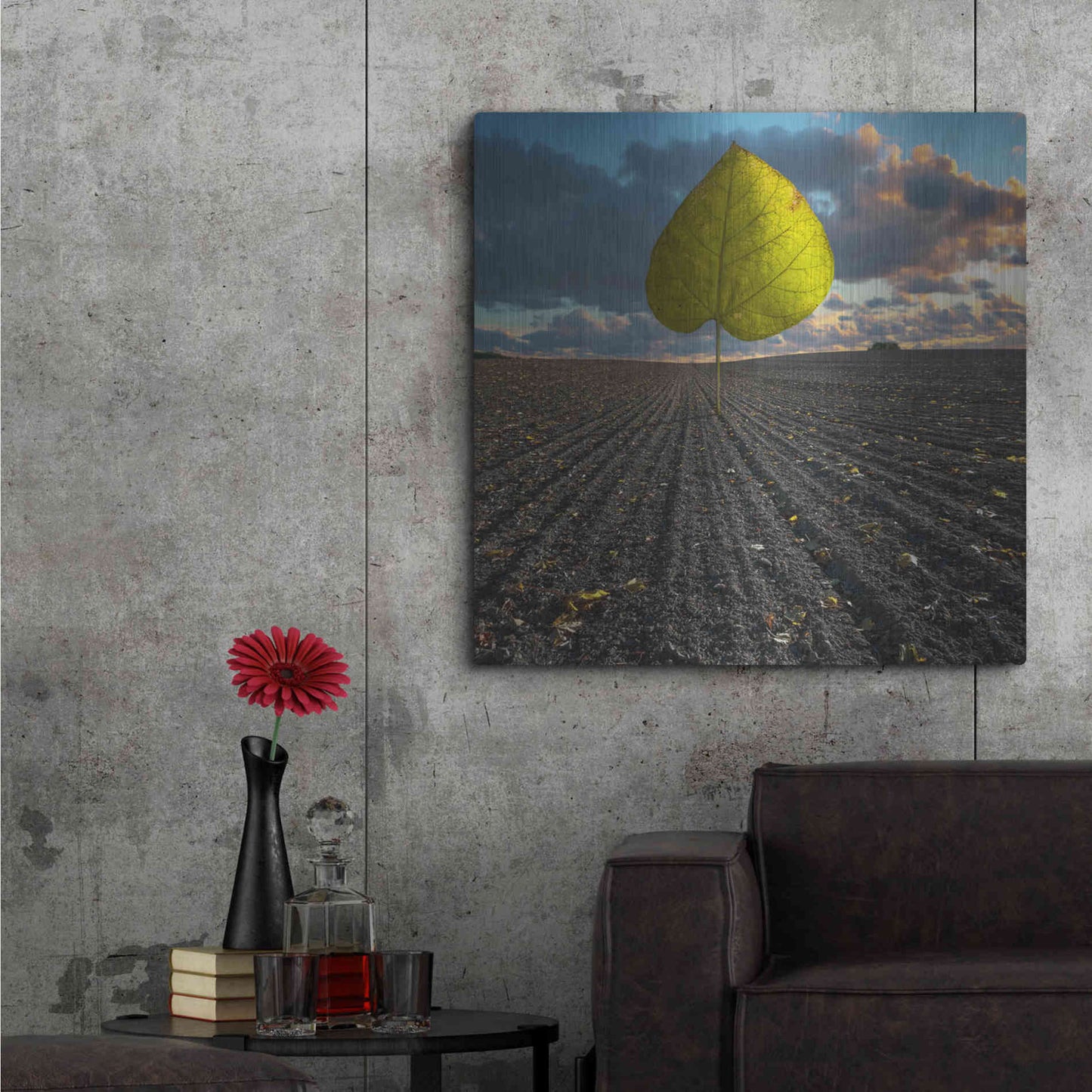 Luxe Metal Art 'Listen to Listek' by Dariusz Klimczak, Metal Wall Art,36x36