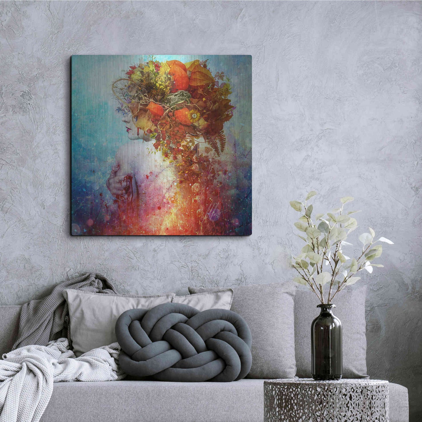 Luxe Metal Art 'Compassion' by Mario Sanchez Nevado, Metal Wall Art,36x36