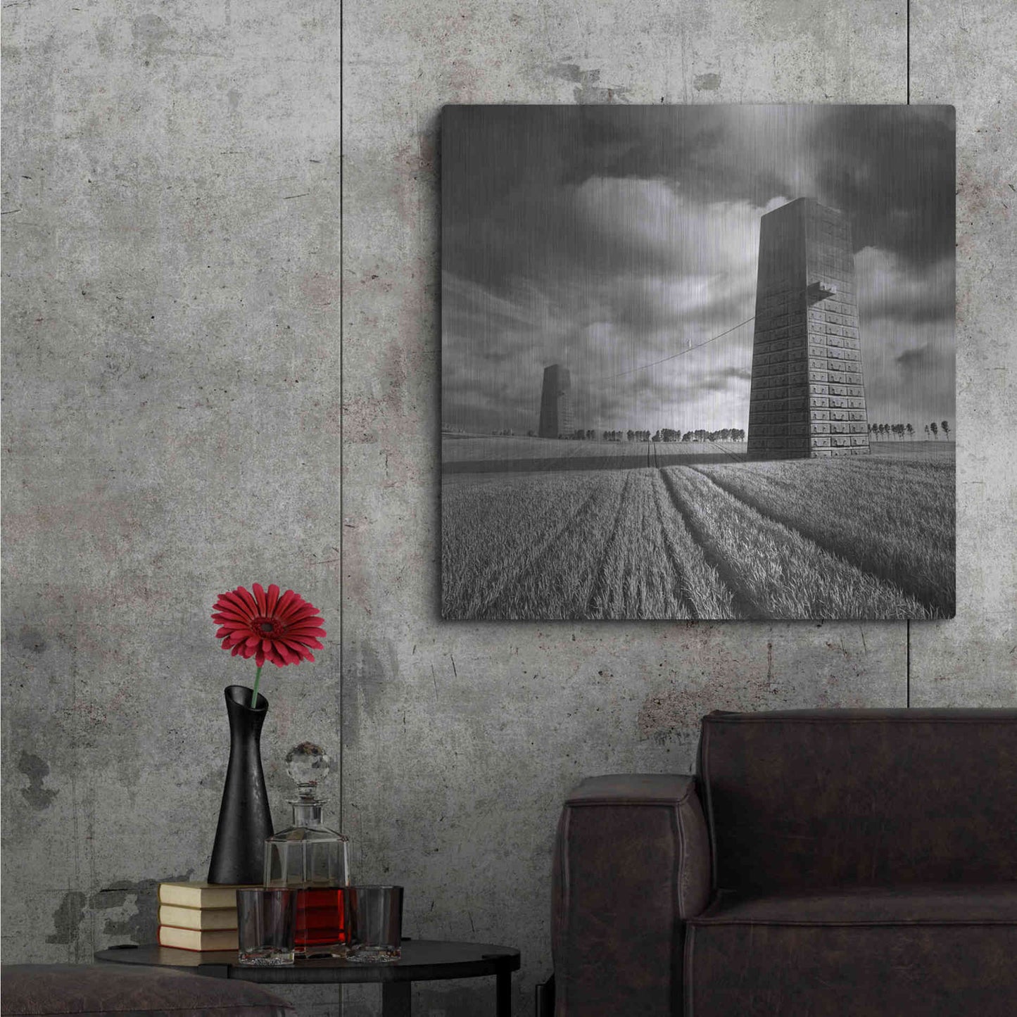 Luxe Metal Art 'Szflandia' by Dariusz Klimczak, Metal Wall Art,36x36