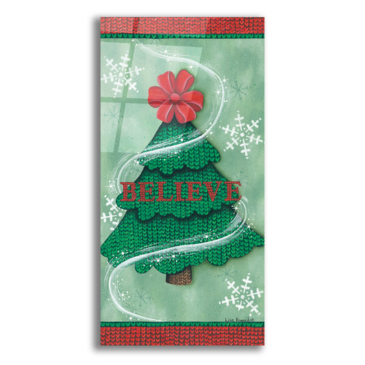 Epic Art 'Believe Stitch Tree' by Lisa Kennedy, Acrylic Glass Wall Art