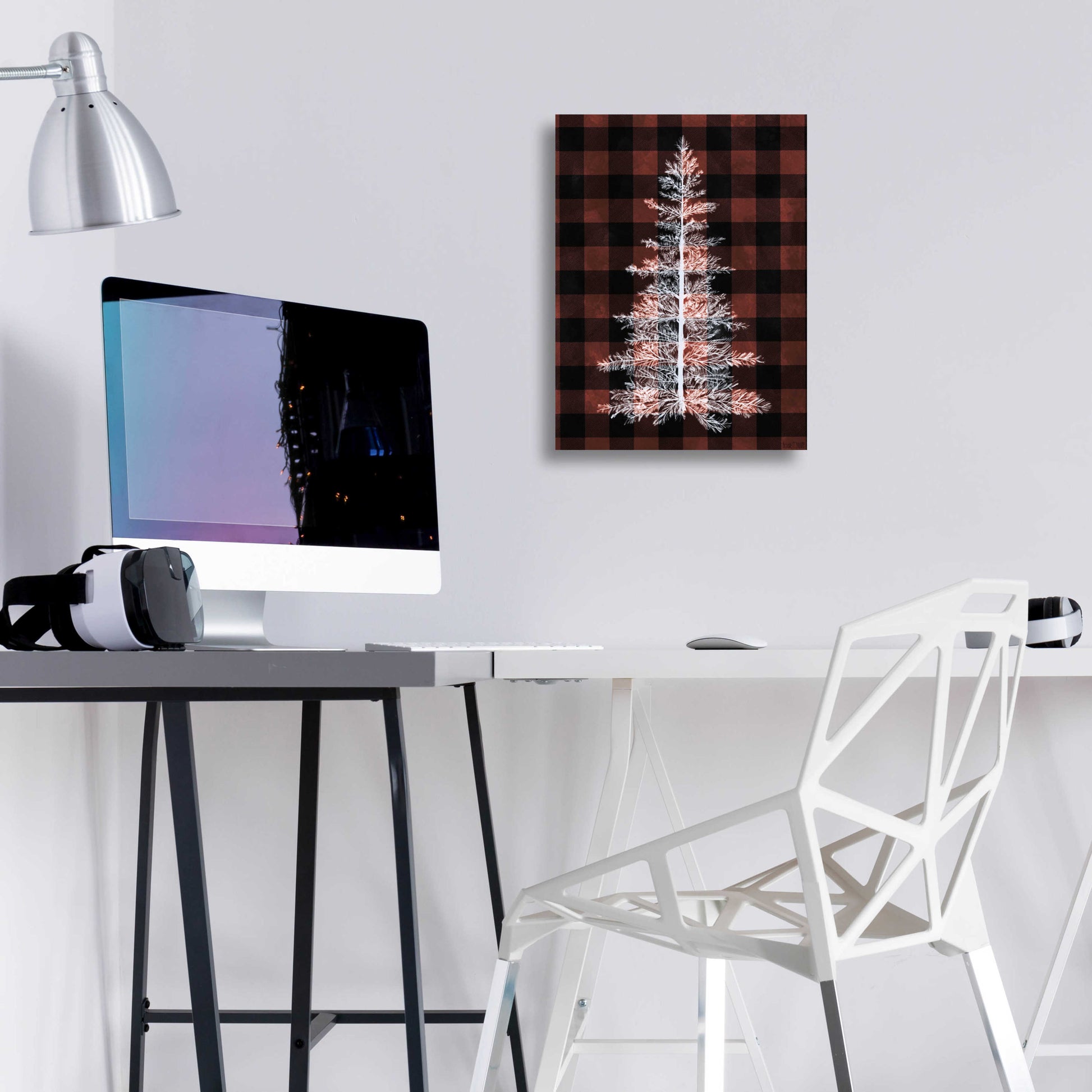 Epic Art 'Buffalo Pine Red' by House Fenway, Acrylic Glass Wall Art,12x16