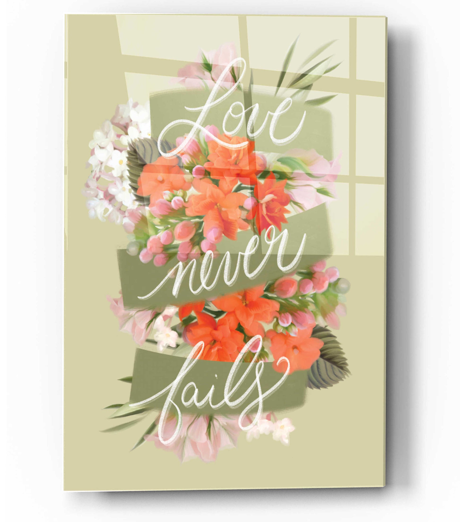 Epic Art 'Love Never Fails' by House Fenway, Acrylic Glass Wall Art