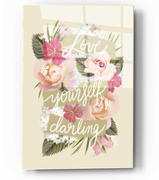 Epic Art 'Love Yourself Darling' by House Fenway, Acrylic Glass Wall Art