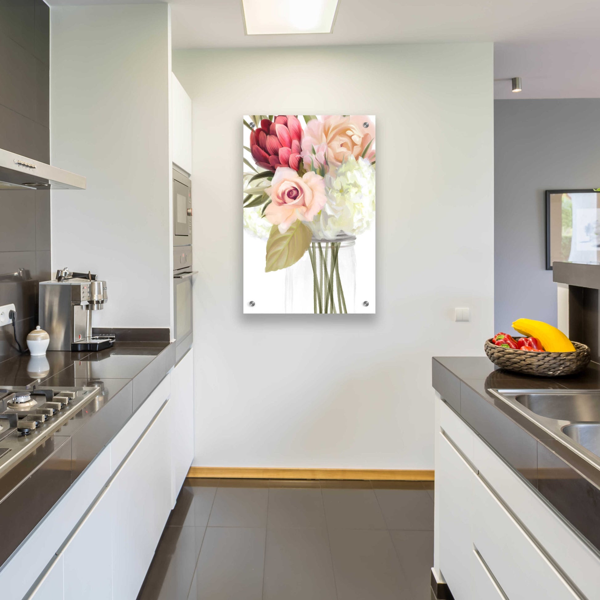 Epic Art 'Spring Mason Jar' by House Fenway, Acrylic Glass Wall Art,24x36