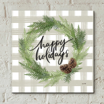 Epic Art 'Farmhouse Christmas Wreath' by House Fenway, Acrylic Glass Wall Art,12x12