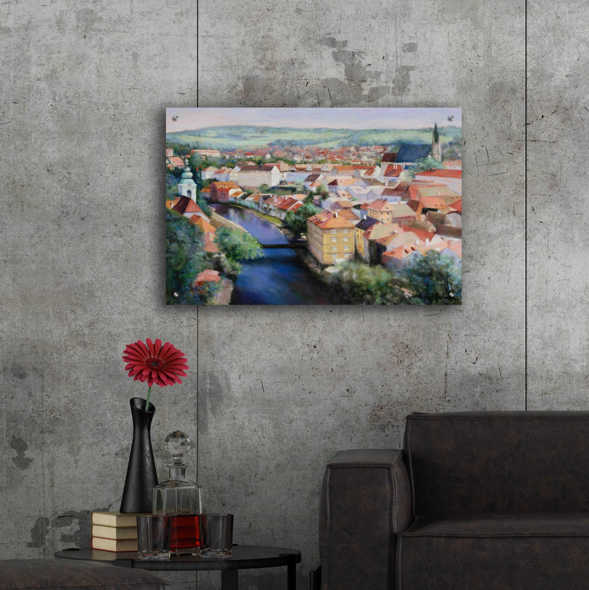 Epic Art 'Mosaic' by Esther Engelman, Acrylic Glass Wall Art,36x24