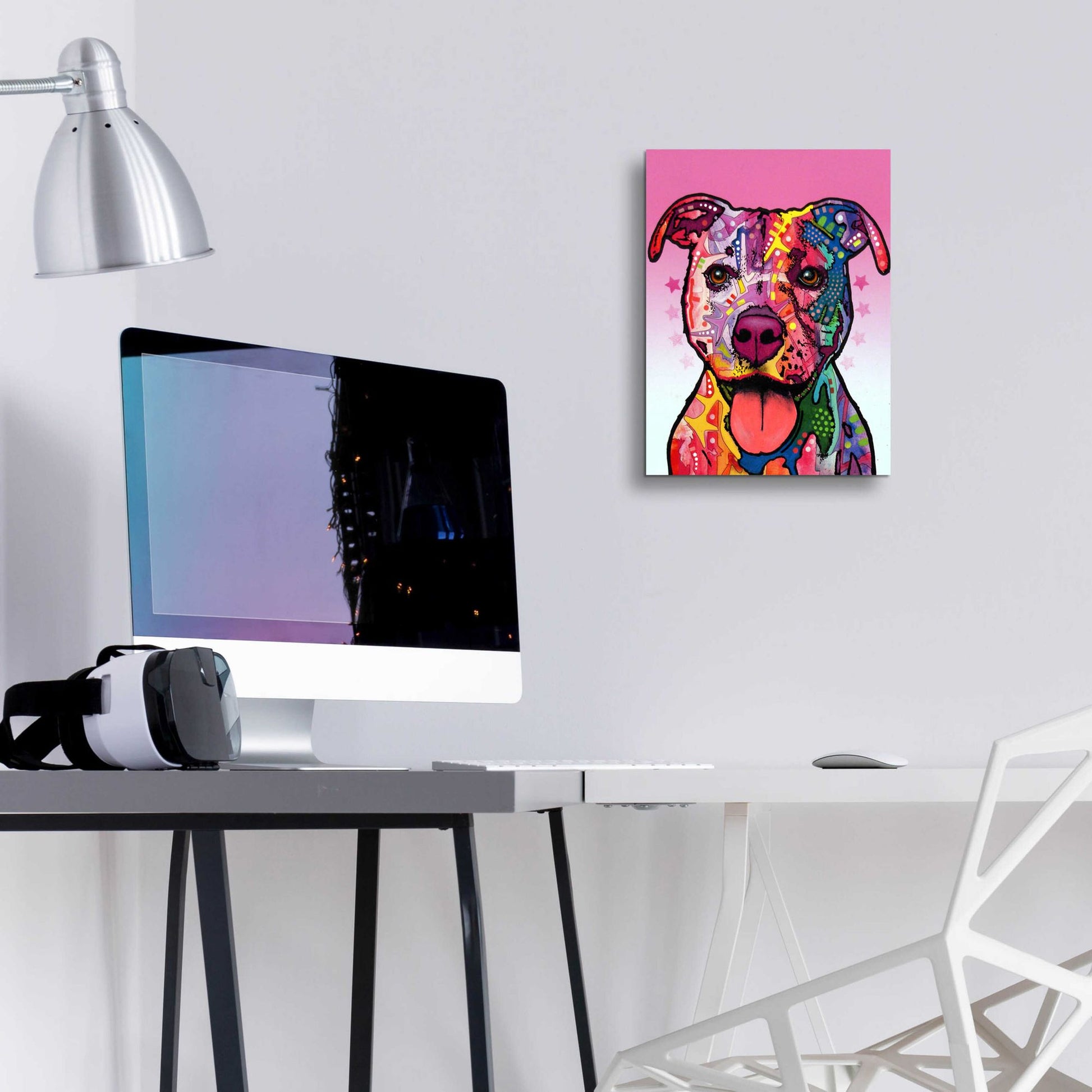 Epic Art 'Cherish The Pitbull' by Dean Russo, Acrylic Glass Wall Art,12x16