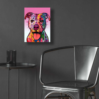 Epic Art 'Cherish The Pitbull' by Dean Russo, Acrylic Glass Wall Art,12x16