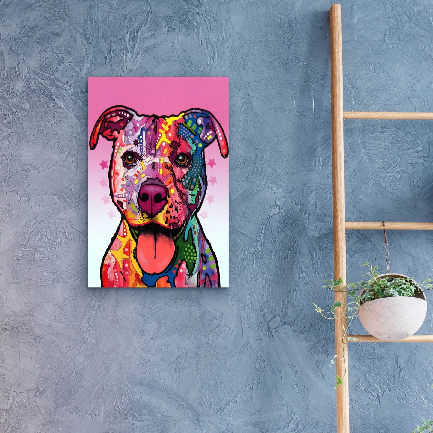 Epic Art 'Cherish The Pitbull' by Dean Russo, Acrylic Glass Wall Art,16x24