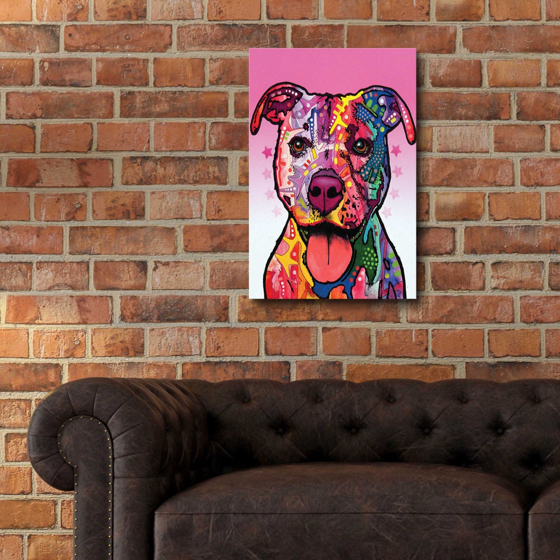 Epic Art 'Cherish The Pitbull' by Dean Russo, Acrylic Glass Wall Art,16x24