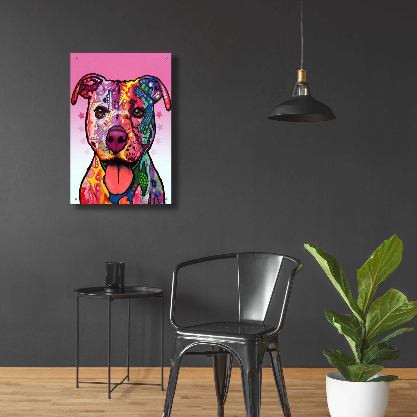 Epic Art 'Cherish The Pitbull' by Dean Russo, Acrylic Glass Wall Art,24x36