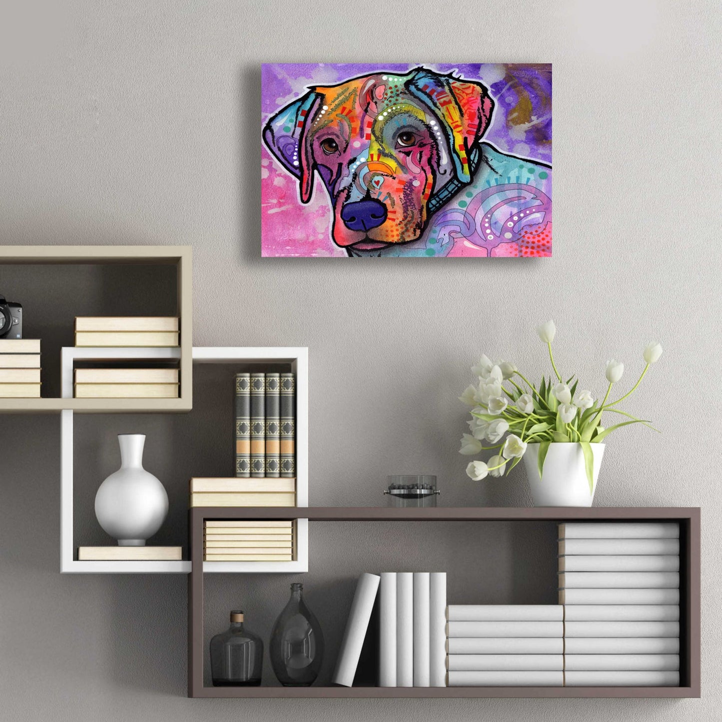 Epic Art 'Petunia' by Dean Russo, Acrylic Glass Wall Art,24x16