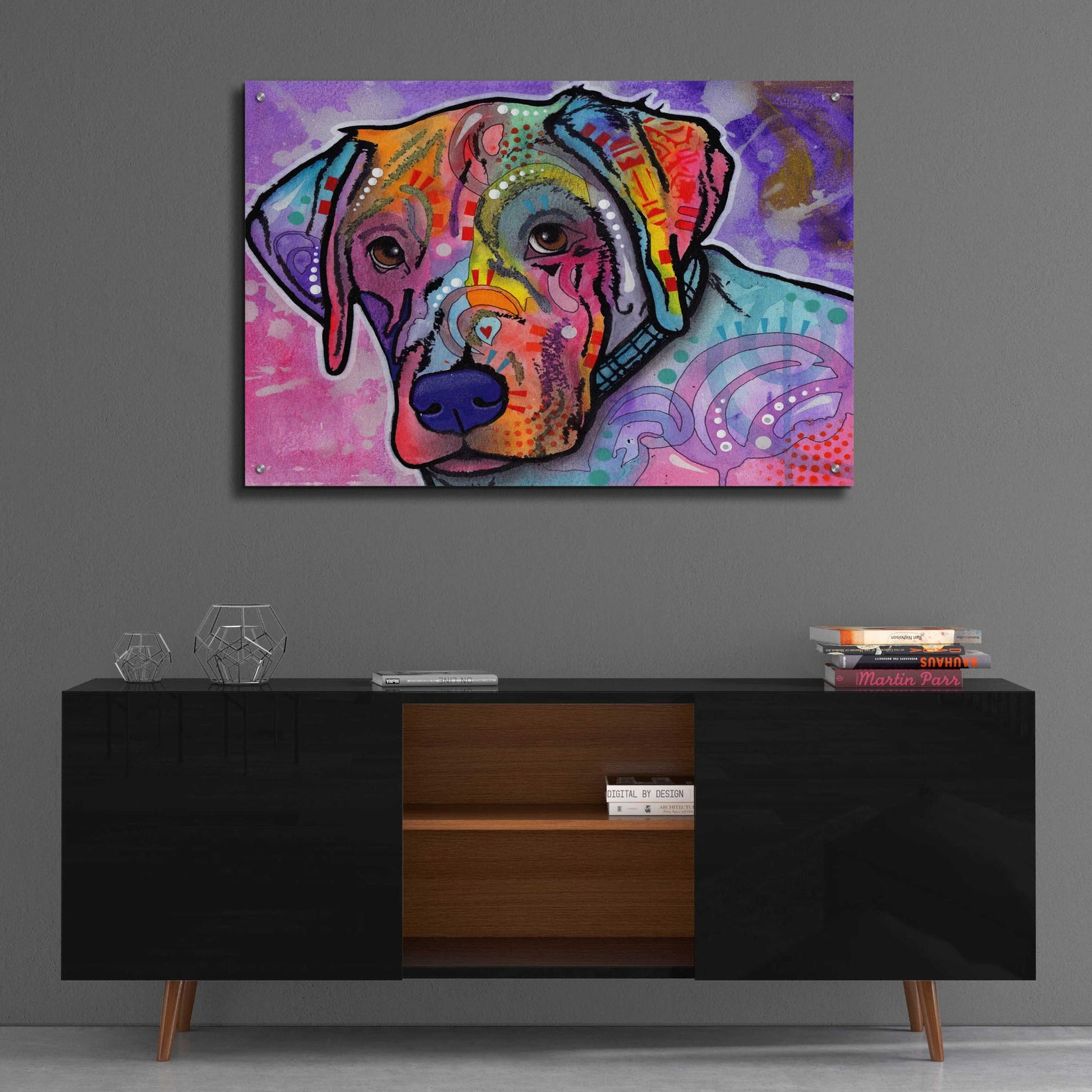 Epic Art 'Petunia' by Dean Russo, Acrylic Glass Wall Art,36x24