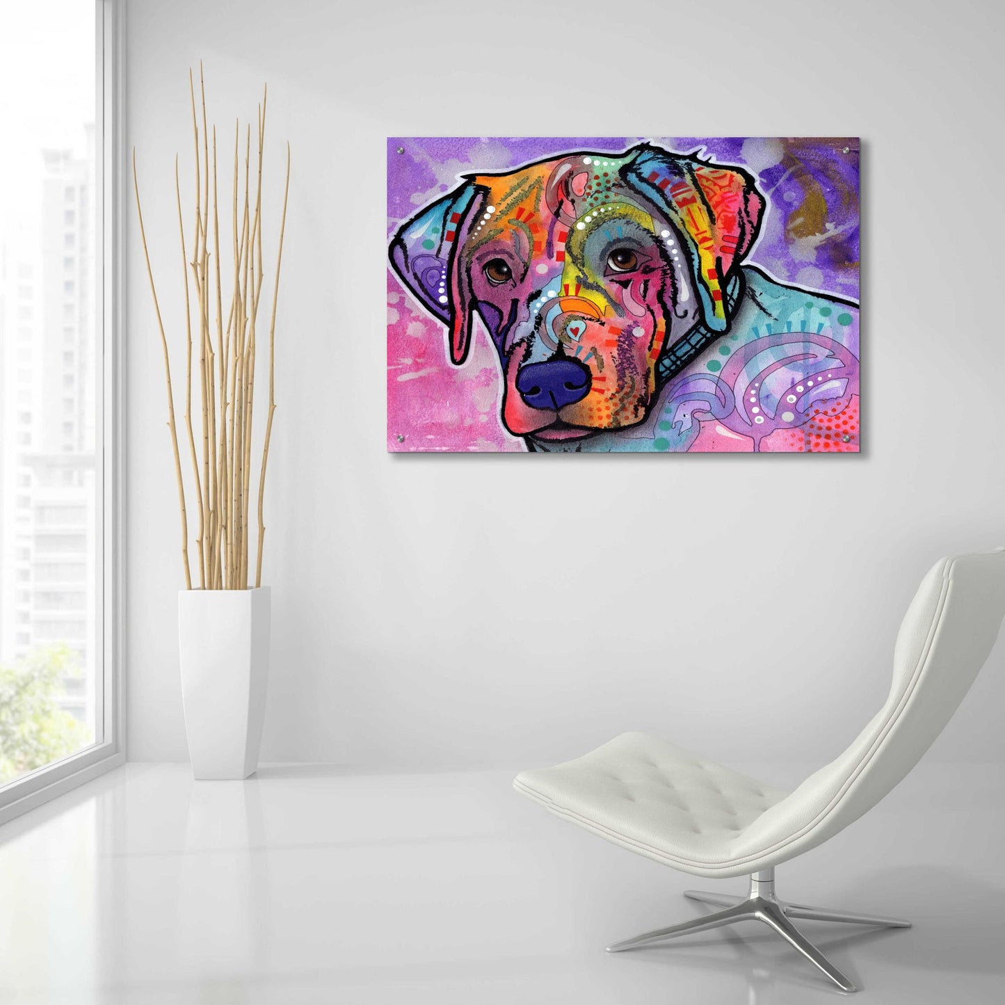 Epic Art 'Petunia' by Dean Russo, Acrylic Glass Wall Art,36x24