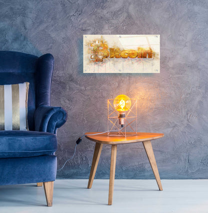 Epic Art 'Bitcoin Era 4' by Surma and Guillen, Acrylic Glass Wall Art,24x12