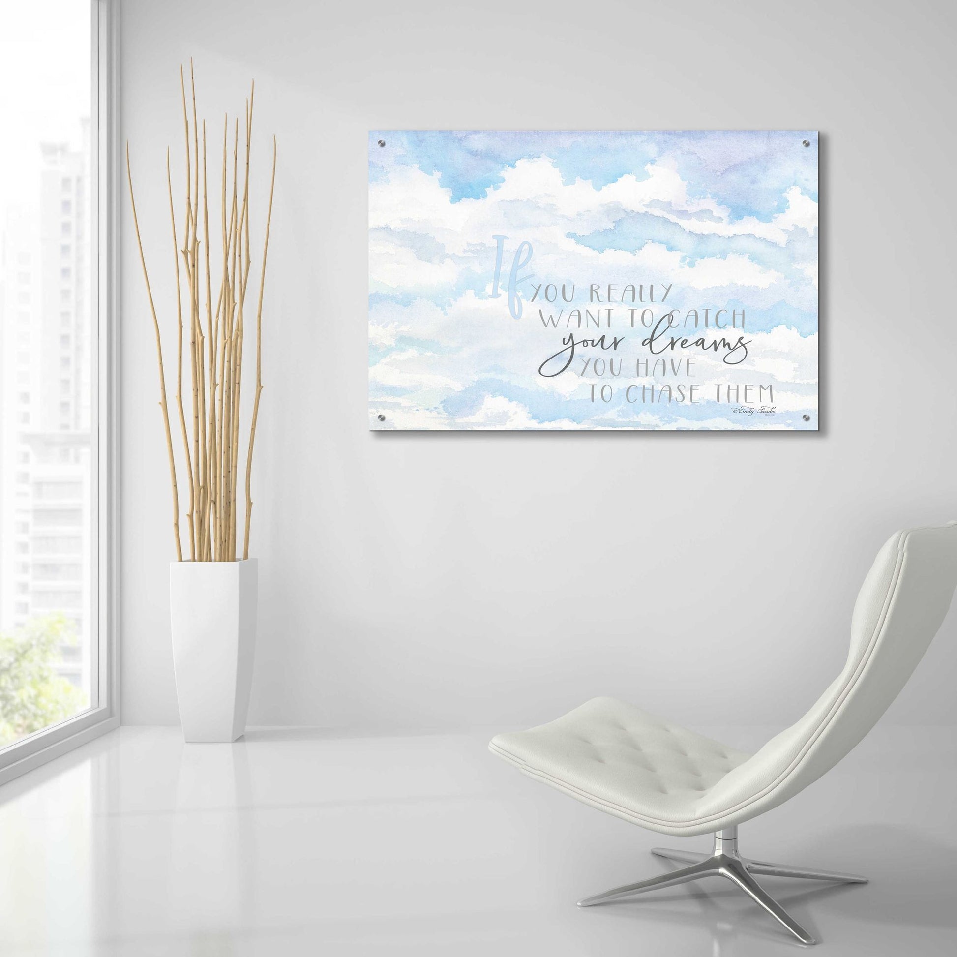 Epic Art 'Chase Your Dreams' by Cindy Jacobs, Acrylic Glass Wall Art,36x24