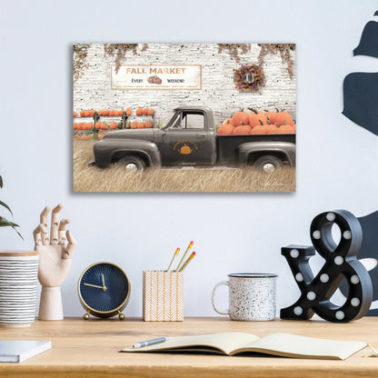 Epic Art 'Fall Pumpkin Market' by Lori Deiter Acrylic Glass Wall Art,16x12