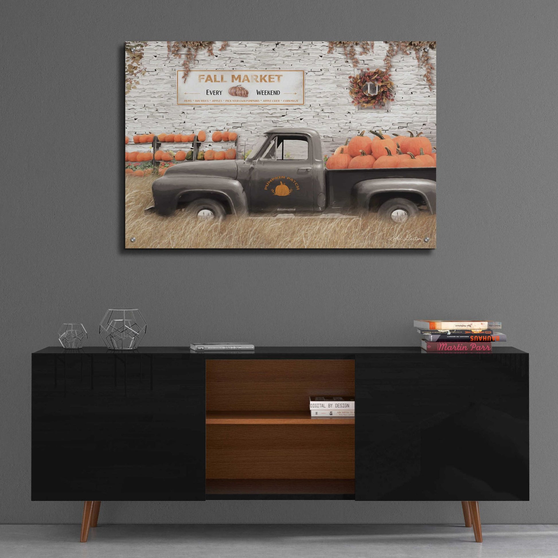 Epic Art 'Fall Pumpkin Market' by Lori Deiter Acrylic Glass Wall Art,36x24