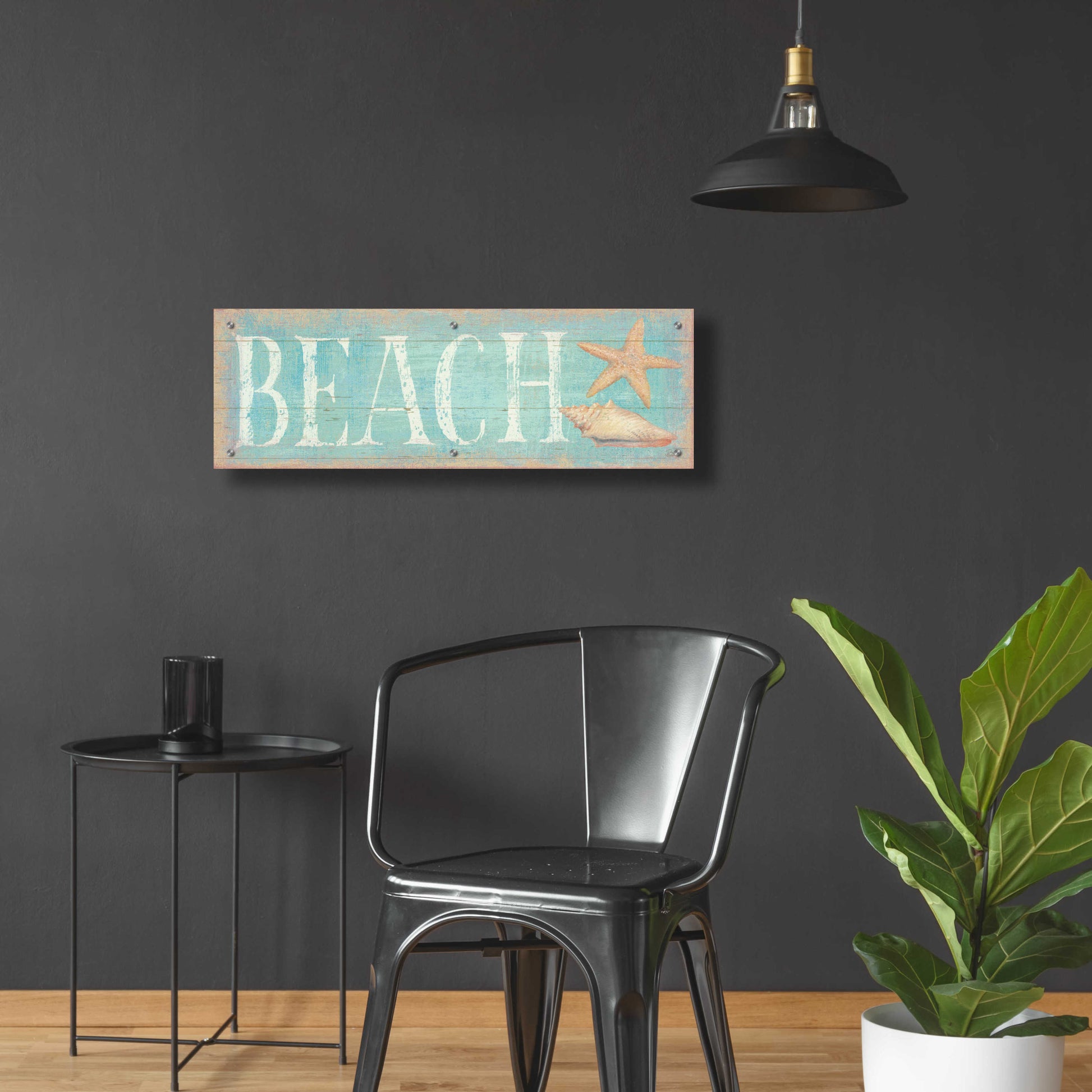Epic Art 'Pastel Beach' by Daphne Brissonnet, Acrylic Glass Wall Art,36x12